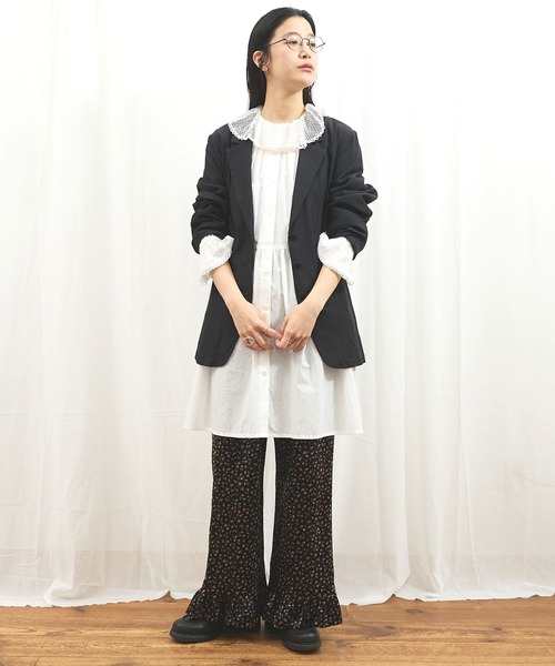 fig Ｌondon（フィグロンドン）の「_CottonCupra twill jacket（テーラードジャケット・レディース・ブラック・FREE）」の13枚目の写真