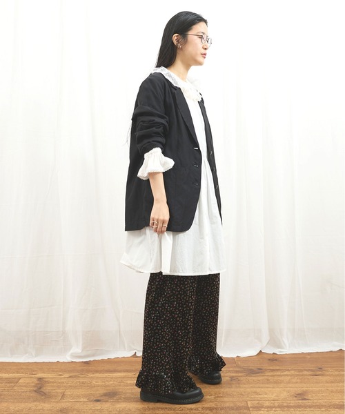 fig Ｌondon（フィグロンドン）の「_CottonCupra twill jacket（テーラードジャケット・レディース・ブラック・FREE）」の17枚目の写真