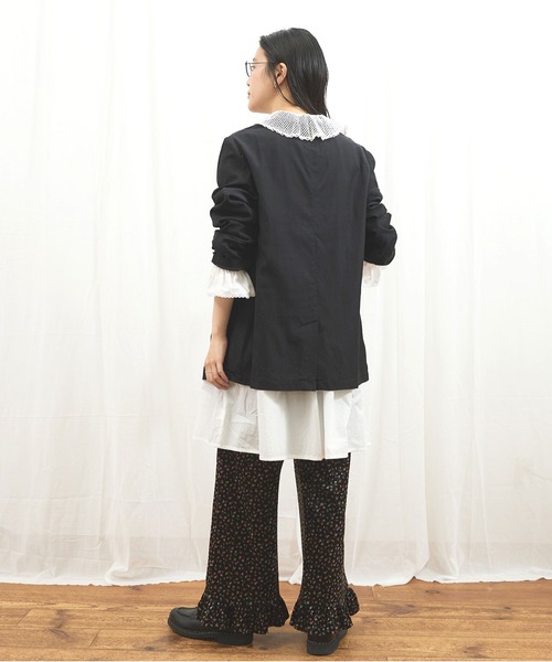 fig Ｌondon（フィグロンドン）の「_CottonCupra twill jacket（テーラードジャケット・レディース・ブラック・FREE）」の19枚目の写真