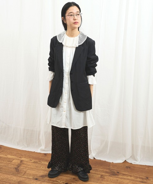 fig Ｌondon（フィグロンドン）の「_CottonCupra twill jacket（テーラードジャケット・レディース・ブラック・FREE）」の21枚目の写真