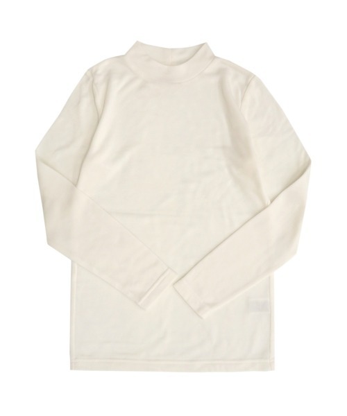 BACKYARD FAMILY(バックヤードファミリー)の「ひまわりオイル加工 ハイネック長袖(Tシャツ/カットソー・レディース・イエロー/パープル/ブルー/ピンク/チャコール/オフホワイト/ラベンダー/ブラウン/テラコッタ・M/LL/L)」の2枚目の写真