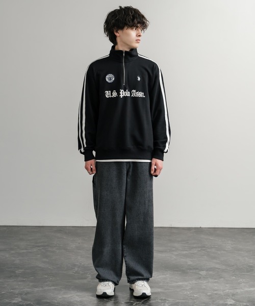 セール】U.S. POLO ASSN. ユーエスポロアッスン half zip sweat shirt