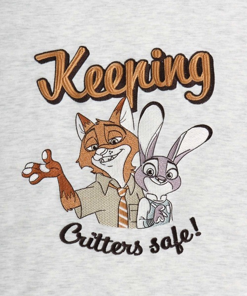 Disney（ディズニー）の「Disney（ディズニー）キャラクター刺繍スウェットトレーナー/ズートピア（ジュディ・ホップス＆ニック・ワイルド）/シンデレラ（ルシファー）（スウェット・レディース・ブラック/ホワイト系その他/ミント/チェリーピンク・L/M）」の7枚目の写真