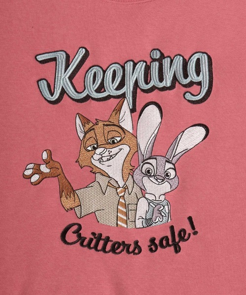 Disney（ディズニー）の「Disney（ディズニー）キャラクター刺繍スウェットトレーナー/ズートピア（ジュディ・ホップス＆ニック・ワイルド）/シンデレラ（ルシファー）（スウェット・レディース・ブラック/ホワイト系その他/ミント/チェリーピンク・L/M）」の13枚目の写真