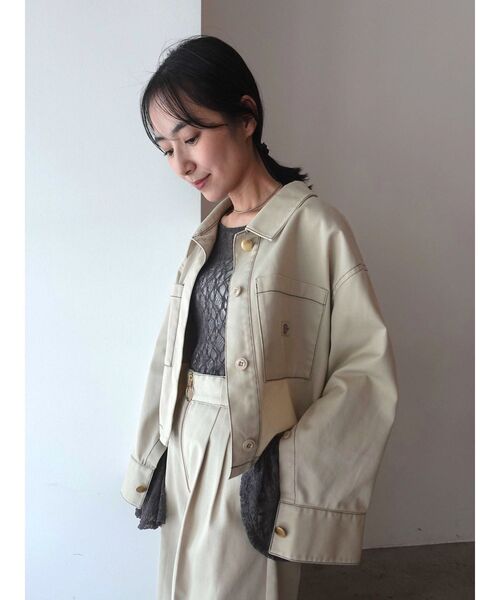 Dickies（ディッキーズ）の「【別注Dickies】ショートワークジャケット（その他アウター・レディース・ベージュ/グリーン/ブラウン・FREE）」の5枚目の写真