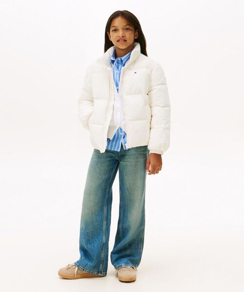TOMMY HILFIGER(トミーヒルフィガー)の「KIDS フラッグパッファジャケット(ダウンジャケット/コート・キッズ・ネイビー/ホワイト・140cm/130cm/150cm/160cm)」の5枚目の写真
