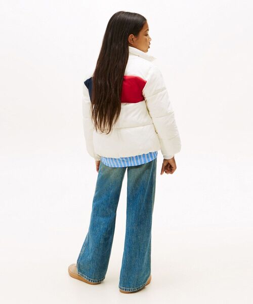 TOMMY HILFIGER(トミーヒルフィガー)の「KIDS フラッグパッファジャケット(ダウンジャケット/コート・キッズ・ネイビー/ホワイト・140cm/130cm/150cm/160cm)」の9枚目の写真