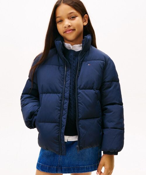 TOMMY HILFIGER(トミーヒルフィガー)の「KIDS フラッグパッファジャケット(ダウンジャケット/コート・キッズ・ネイビー/ホワイト・140cm/130cm/150cm/160cm)」の10枚目の写真