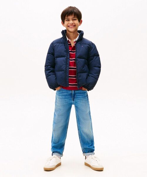 TOMMY HILFIGER(トミーヒルフィガー)の「KIDS フラッグパッファジャケット(ダウンジャケット/コート・キッズ・ネイビー/ホワイト・140cm/130cm/150cm/160cm)」の11枚目の写真