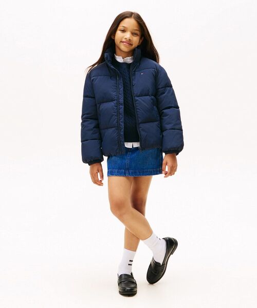 TOMMY HILFIGER(トミーヒルフィガー)の「KIDS フラッグパッファジャケット(ダウンジャケット/コート・キッズ・ネイビー/ホワイト・140cm/130cm/150cm/160cm)」の12枚目の写真
