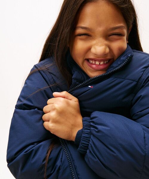 TOMMY HILFIGER(トミーヒルフィガー)の「KIDS フラッグパッファジャケット(ダウンジャケット/コート・キッズ・ネイビー/ホワイト・140cm/130cm/150cm/160cm)」の14枚目の写真