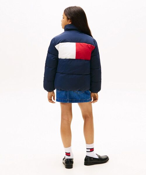 TOMMY HILFIGER(トミーヒルフィガー)の「KIDS フラッグパッファジャケット(ダウンジャケット/コート・キッズ・ネイビー/ホワイト・140cm/130cm/150cm/160cm)」の17枚目の写真