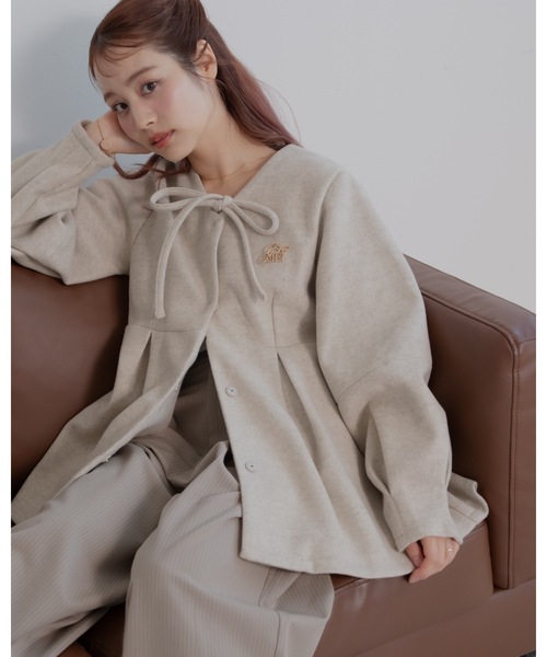 メルトンペプラムトップ（その他アウター）｜jumelle（ジュメロ）の