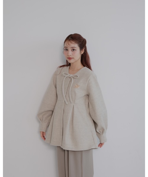 【メルユメ】 メルトンペプラムトップ（その他アウター）｜jumelle（ジュメロ）の