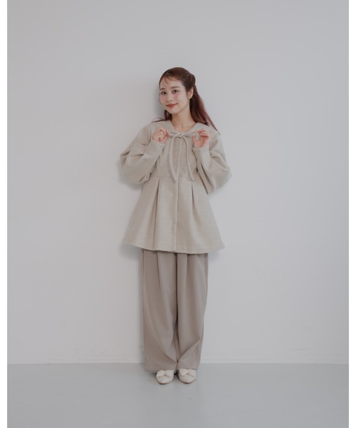 メルトンペプラムトップ（その他アウター）｜jumelle（ジュメロ）の