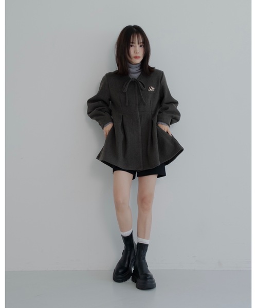 メルトンペプラムトップ（その他アウター）｜jumelle（ジュメロ）の