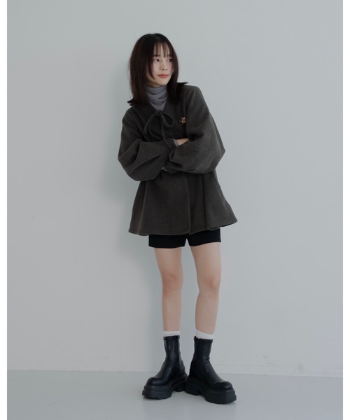 メルトンペプラムトップ（その他アウター）｜JUMELLE（ジュメロ）の