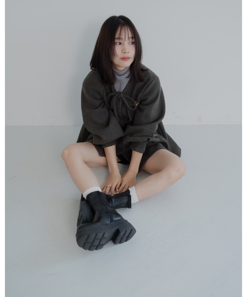 メルトンペプラムトップ（その他アウター）｜JUMELLE（ジュメロ）の