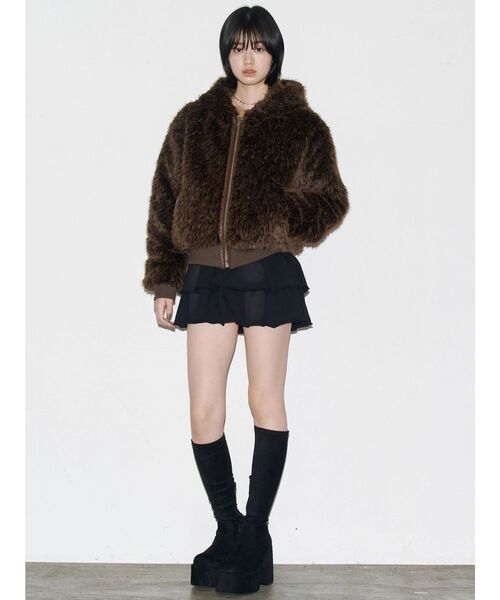 セール】フードフェイクファーブルゾン（ブルゾン）｜EMODA（エモダ