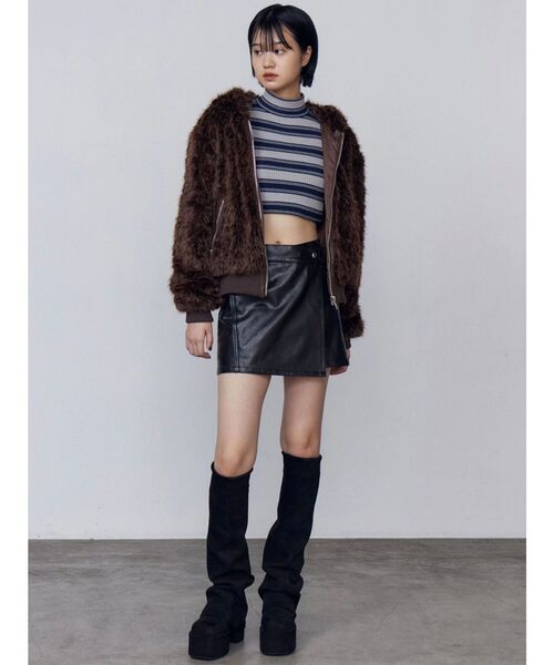 フードフェイクファーブルゾン（ブルゾン）｜EMODA（エモダ）の