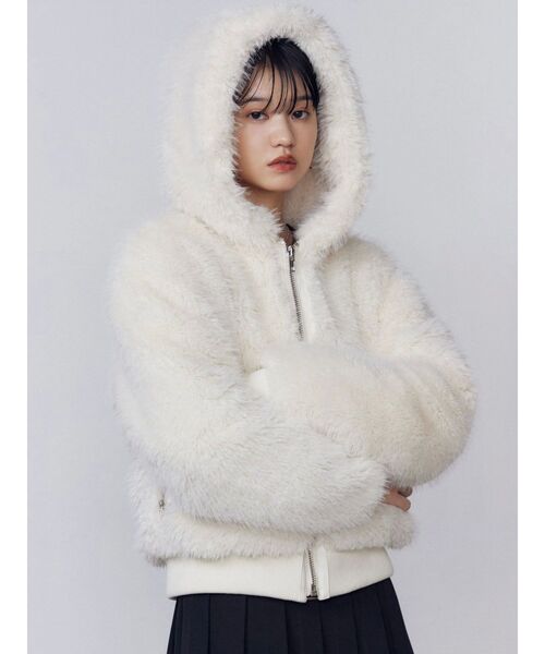 EMODA ファーブルゾン ジャケット EMODA ブルゾン アウター フード