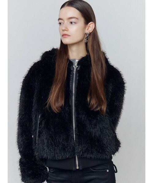 EMODA（エモダ）の「フードフェイクファーブルゾン（ブルゾン・レディース・ブラウン/ブラック/アイボリー・FREE）」の10枚目の写真