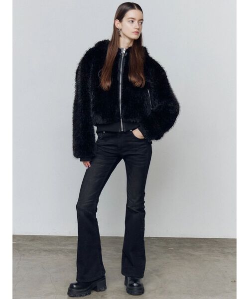 EMODA（エモダ）の「フードフェイクファーブルゾン（ブルゾン・レディース・ブラウン/ブラック/アイボリー・FREE）」の11枚目の写真