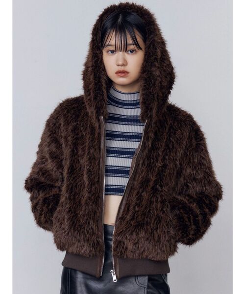 EMODA（エモダ）の「フードフェイクファーブルゾン（ブルゾン）」 - WEAR
