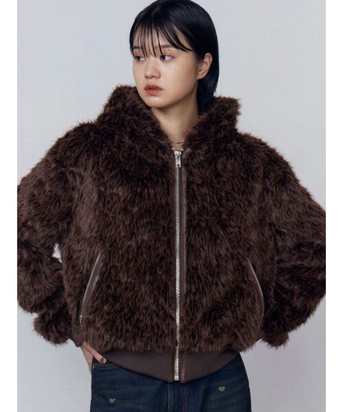 セール】フードフェイクファーブルゾン（ブルゾン）｜EMODA（エモダ