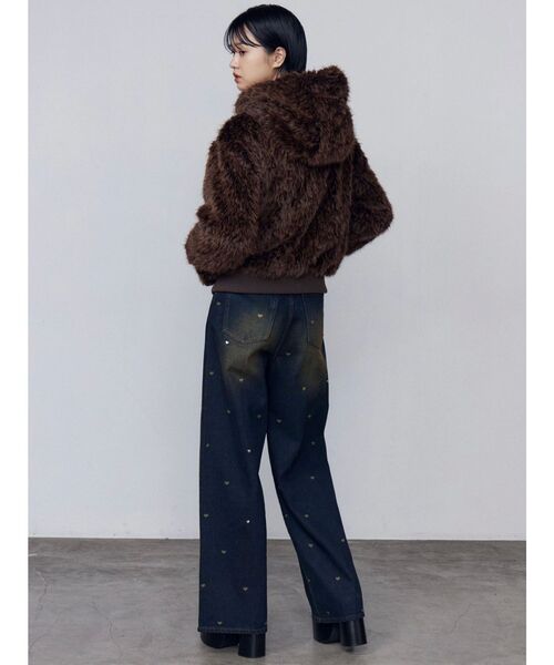 EMODA（エモダ）の「フードフェイクファーブルゾン（ブルゾン・レディース・ブラウン/ブラック/アイボリー・FREE）」の18枚目の写真