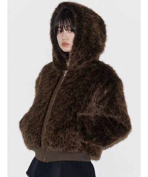 セール】フードフェイクファーブルゾン（ブルゾン）｜EMODA（エモダ