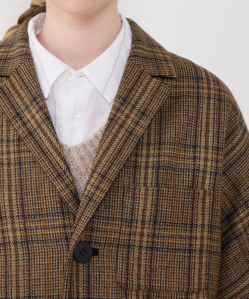 GALERIE VIE（ギャルリー ヴィー）の「チェビオットツイード ドルマンスリーブコート（チェスターコート・レディース・ダークブラウン・FREE）」の9枚目の写真