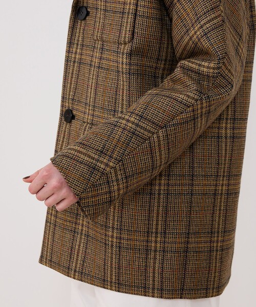 GALERIE VIE（ギャルリー ヴィー）の「チェビオットツイード ドルマンスリーブコート（チェスターコート・レディース・ダークブラウン・FREE）」の10枚目の写真