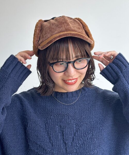 CPCM（シーピーシーエム）の「コーデュロイフライトキャップ（キャップ・レディース・ブラック/ブラウン/ベージュ・FREE）」の2枚目の写真