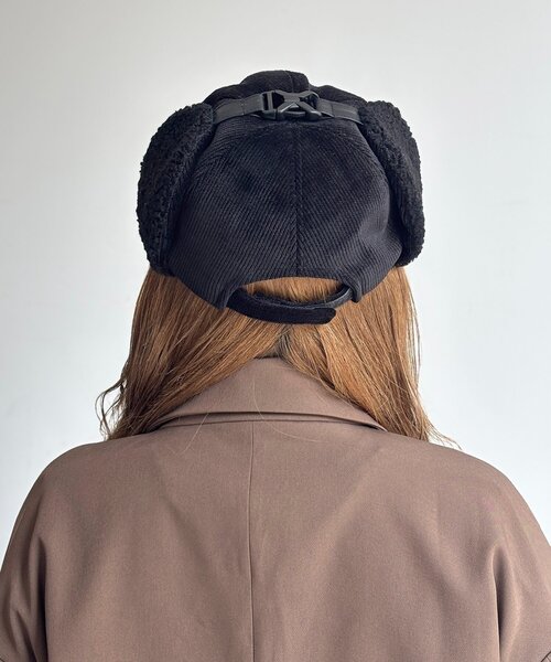 CPCM（シーピーシーエム）の「コーデュロイフライトキャップ（キャップ・レディース・ブラック/ブラウン/ベージュ・FREE）」の7枚目の写真