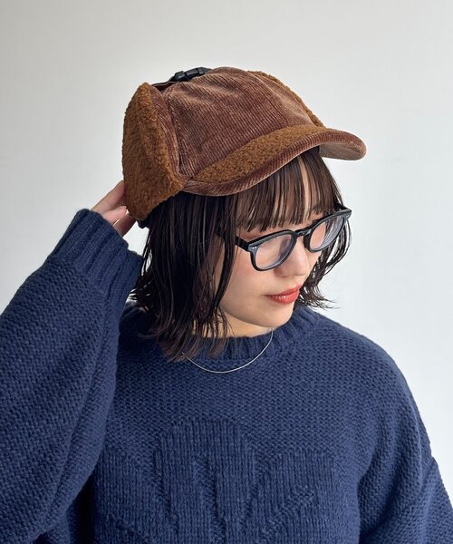 CPCM（シーピーシーエム）の「コーデュロイフライトキャップ（キャップ・レディース・ブラック/ブラウン/ベージュ・FREE）」の13枚目の写真