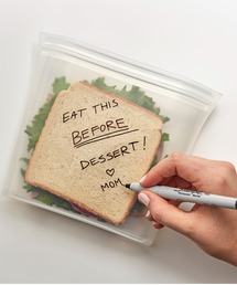 MILLION CARATS（ミリオンカラッツ）の「“かさばらずスマートに持ち歩き”《Zip Top》バッグサンドイッチタイプ。お弁当もおやつもぴったり収まる、フタいらずのプラチナシリコーン保存バッグ ※ 冷凍保存、湯せん、電子レンジ、食洗機に対応（キッチンツール）」