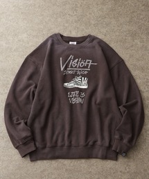 VISION STREET WEAR | 【VISION STREET WEAR/ヴィジョンストリートウェア】 裏毛 プリントロゴ ビッグシルエット クルーネック スウェット トレーナー(スウェット)