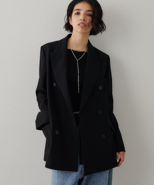 Whim Gazette（ウィムガゼット）の「ダブルテーラードジャケット（テーラードジャケット・レディース・ブラウン/ブラック・FREE）」の2枚目の写真