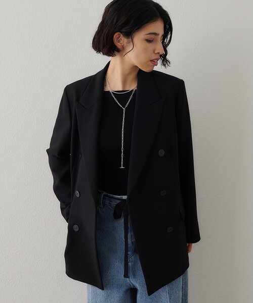 Whim Gazette（ウィムガゼット）の「ダブルテーラードジャケット（テーラードジャケット・レディース・ブラウン/ブラック・FREE）」の21枚目の写真