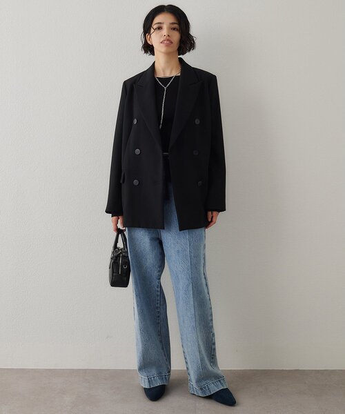 Whim Gazette（ウィムガゼット）の「ダブルテーラードジャケット（テーラードジャケット・レディース・ブラウン/ブラック・FREE）」の22枚目の写真