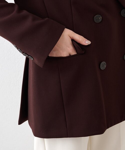 Whim Gazette（ウィムガゼット）の「ダブルテーラードジャケット（テーラードジャケット・レディース・ブラウン/ブラック・FREE）」の4枚目の写真