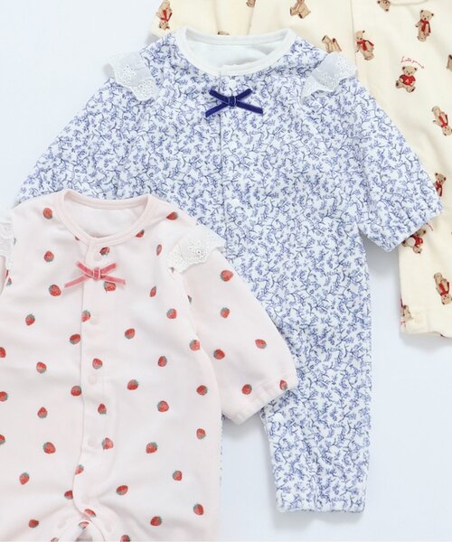 べロア総柄カバーオール（ロンパース）｜apres les cours