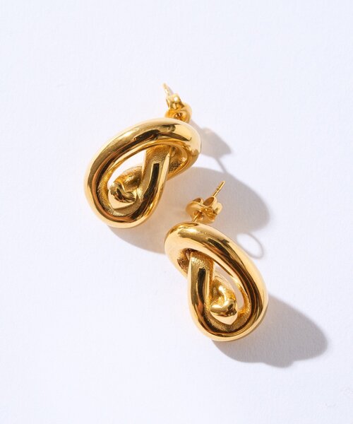 RIVE DROITE（リヴドロワ）の「【R.good(アールドットグッド)】ノットモチーフピアス（ピアス（両耳用）・レディース・シルバー/ゴールド・FREE）」の5枚目の写真