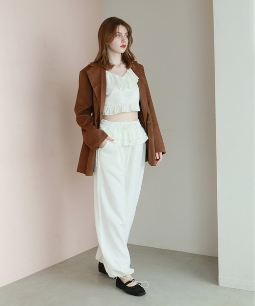 mic by Olu.（ミックバイオルドット）の「＜ ZOZOTOWN限定 ＞フリルドッキングスウェットパンツ（スウェットパンツ・レディース・グレー/ネイビー/ホワイト・FREE）」の13枚目の写真