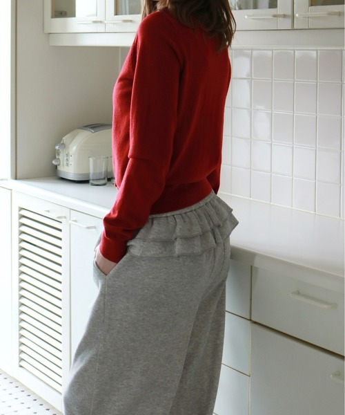 mic by Olu.（ミックバイオルドット）の「＜ ZOZOTOWN限定 ＞フリルドッキングスウェットパンツ（スウェットパンツ・レディース・グレー/ネイビー/ホワイト・FREE）」の17枚目の写真