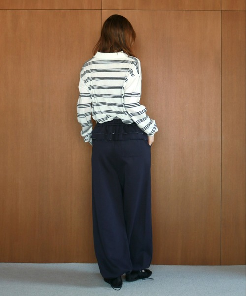 mic by Olu.（ミックバイオルドット）の「＜ ZOZOTOWN限定 ＞フリルドッキングスウェットパンツ（スウェットパンツ・レディース・グレー/ネイビー/ホワイト・FREE）」の7枚目の写真