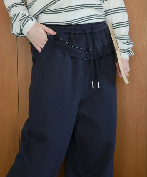 mic by Olu.（ミックバイオルドット）の「＜ ZOZOTOWN限定 ＞フリルドッキングスウェットパンツ（スウェットパンツ・レディース・グレー/ネイビー/ホワイト・FREE）」の10枚目の写真