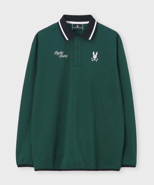 Psycho Bunny（サイコバニー）の「[GOLF]モダングラフィック ロングスリーブポロシャツ（ポロシャツ・メンズ・ダークグリーン/ホワイト/ブラック・MEDIUM/X-LARGE/LARGE）」の18枚目の写真