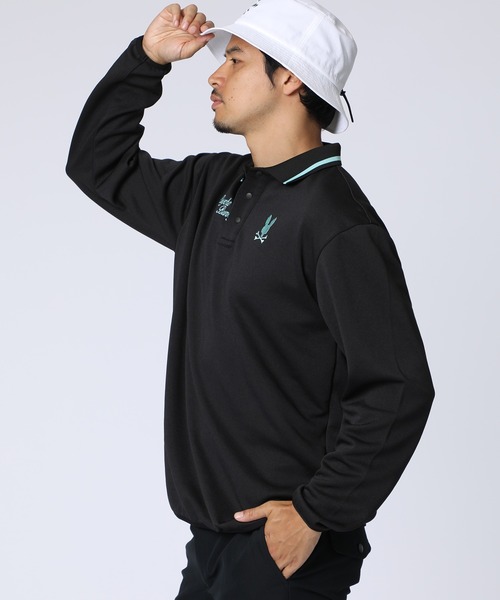 Psycho Bunny（サイコバニー）の「[GOLF]モダングラフィック ロングスリーブポロシャツ（ポロシャツ・メンズ・ダークグリーン/ホワイト/ブラック・MEDIUM/X-LARGE/LARGE）」の9枚目の写真